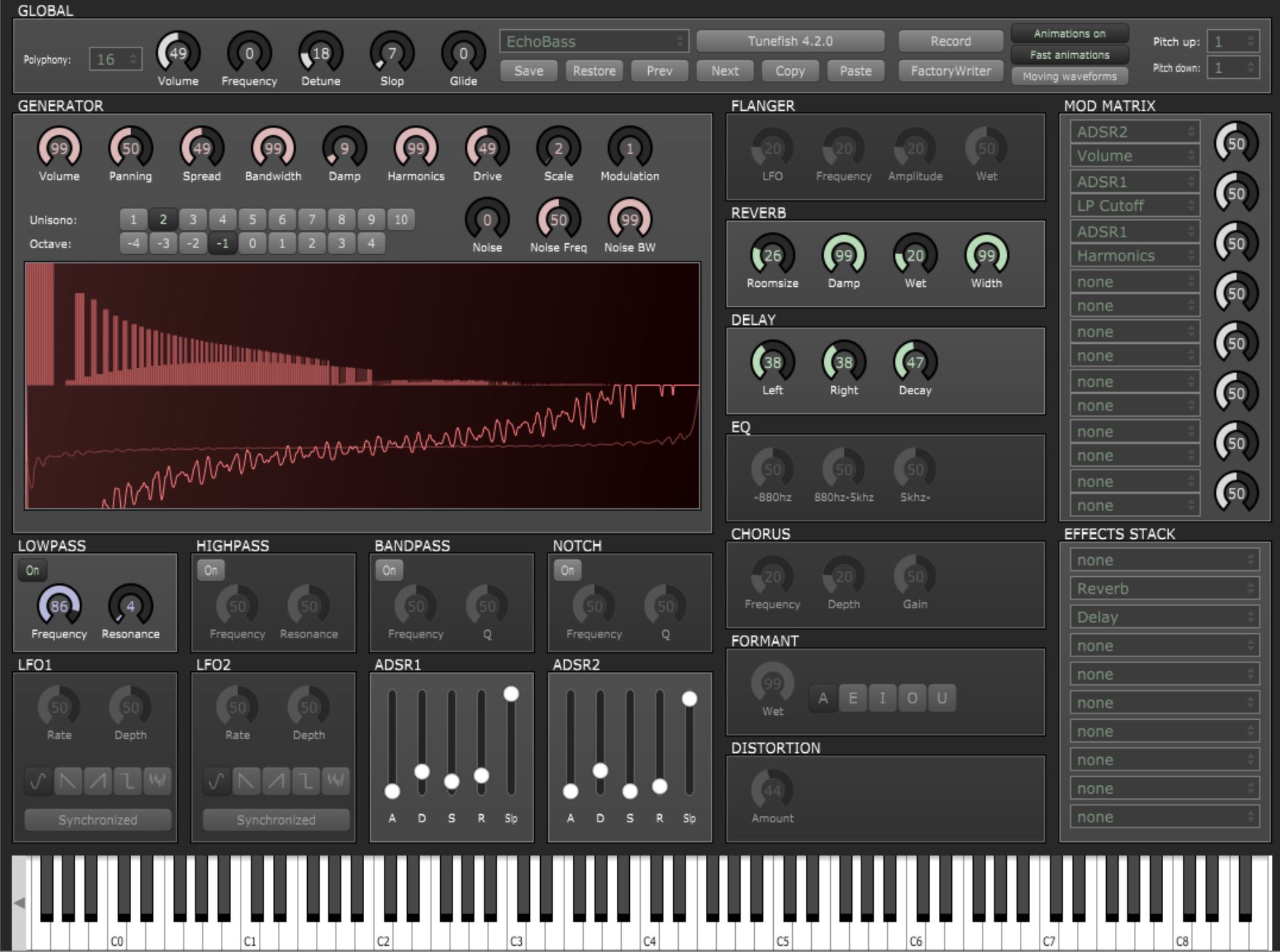 Tunefish 4 free software-synthesizer by Brain Control