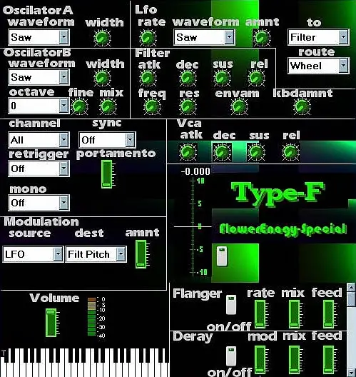 Type-F free software-synthesizer by FlowerEnagy