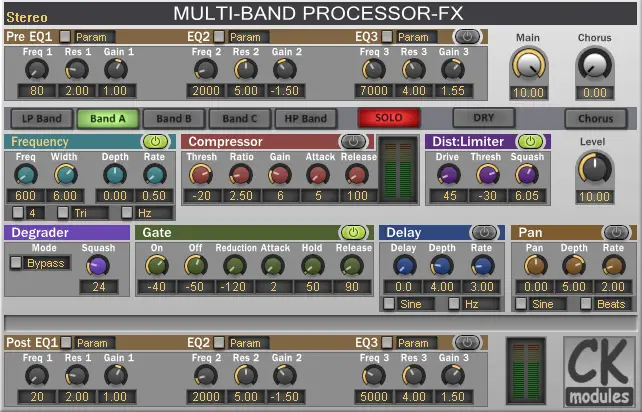 Multi-Band Processor-FX Stereo free multi-fx | chorus | eq | filter by CK_Modules