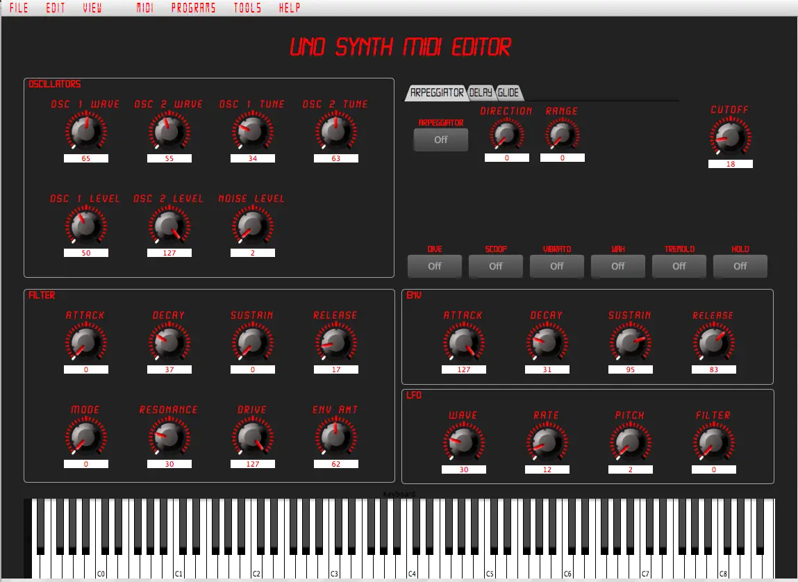 UNO Synth Editor free studio-tool by Autodafe