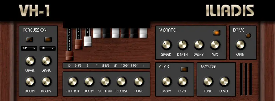 VH-1 Organ free software-synthesizer by Iliadis Instruments