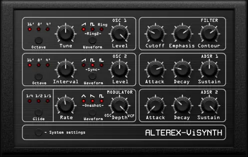 ViSYNTH free software-synthesizer by Alterex