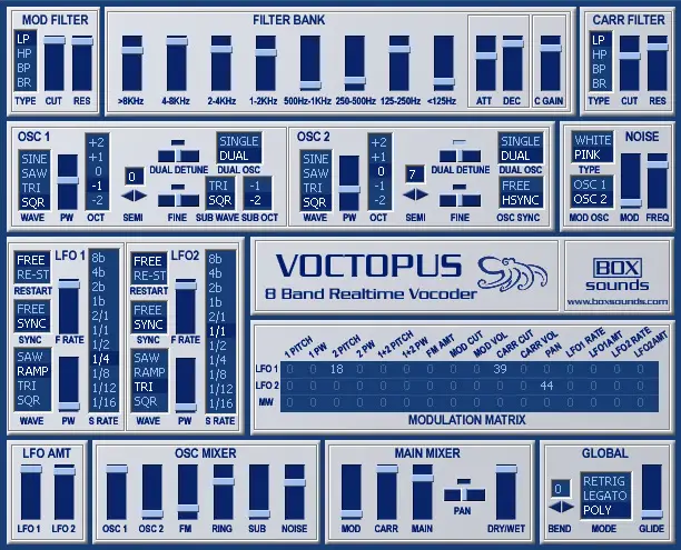 Voctopus free vocoder by Boxsounds