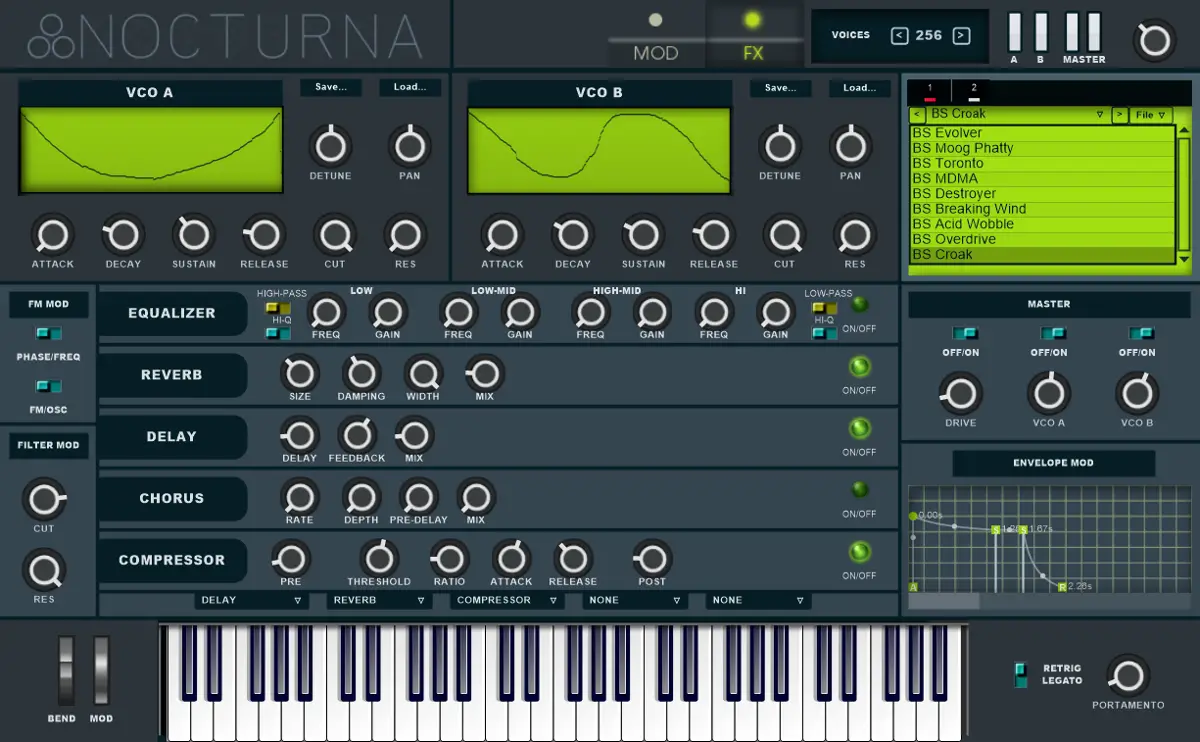 Nocturna free software-synthesizer by Calgar C Instruments