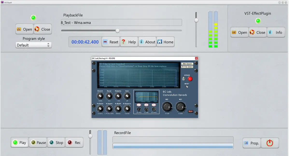 VSTStuff free audio-recorder | host by BelaDaddy Software