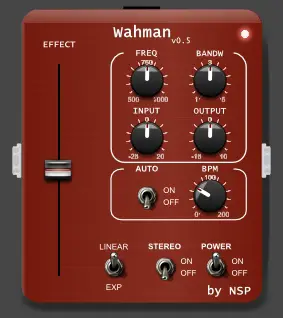 Wahman free wah-wah | filter by NSP