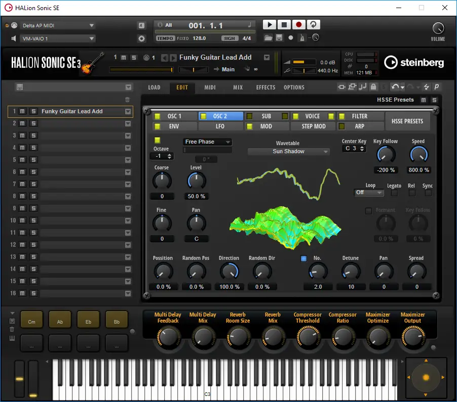 Funky Guitar Lead free software-synthesizer by Freemusicproduction.net