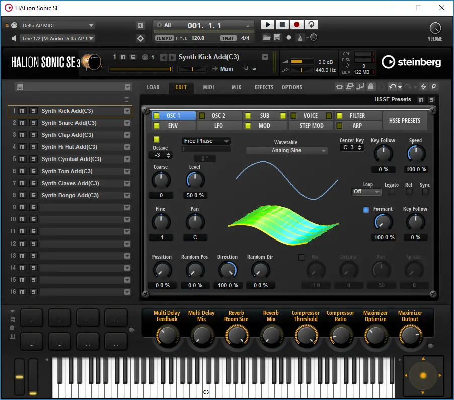 Synth Drumset free software-synthesizer by Freemusicproduction.net