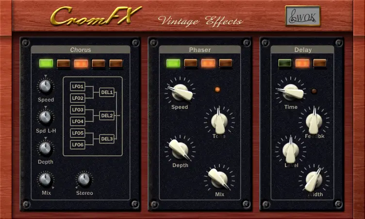 CromFX free multi-fx | chorus | delay | phaser by WOK