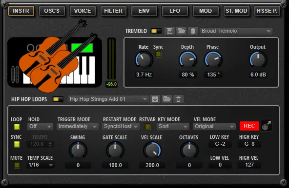 Hip Hop Strings free software-synthesizer by Freemusicproduction.net