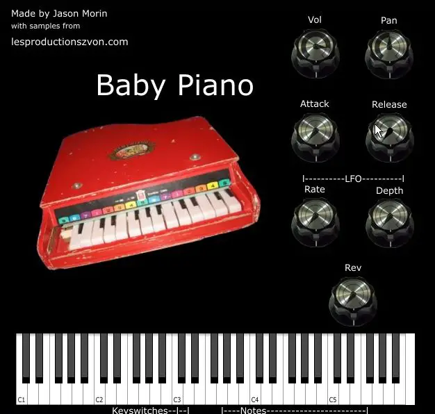 Baby Piano free rompler by Les Productions Zvon